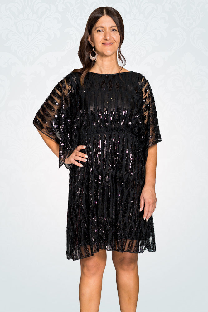 Black Short Sleeve Sequin Dress – Spice Clothing Albury